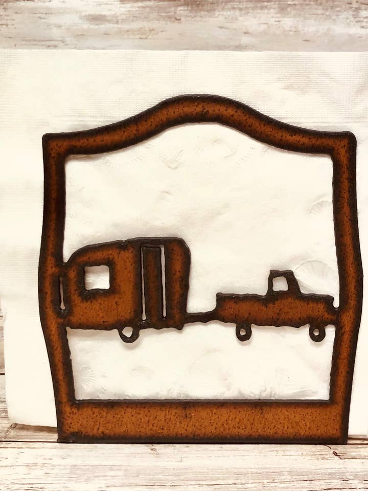 Truck and Camper Trailer Napkin Holder for wholesale by Universal Ironworks USA