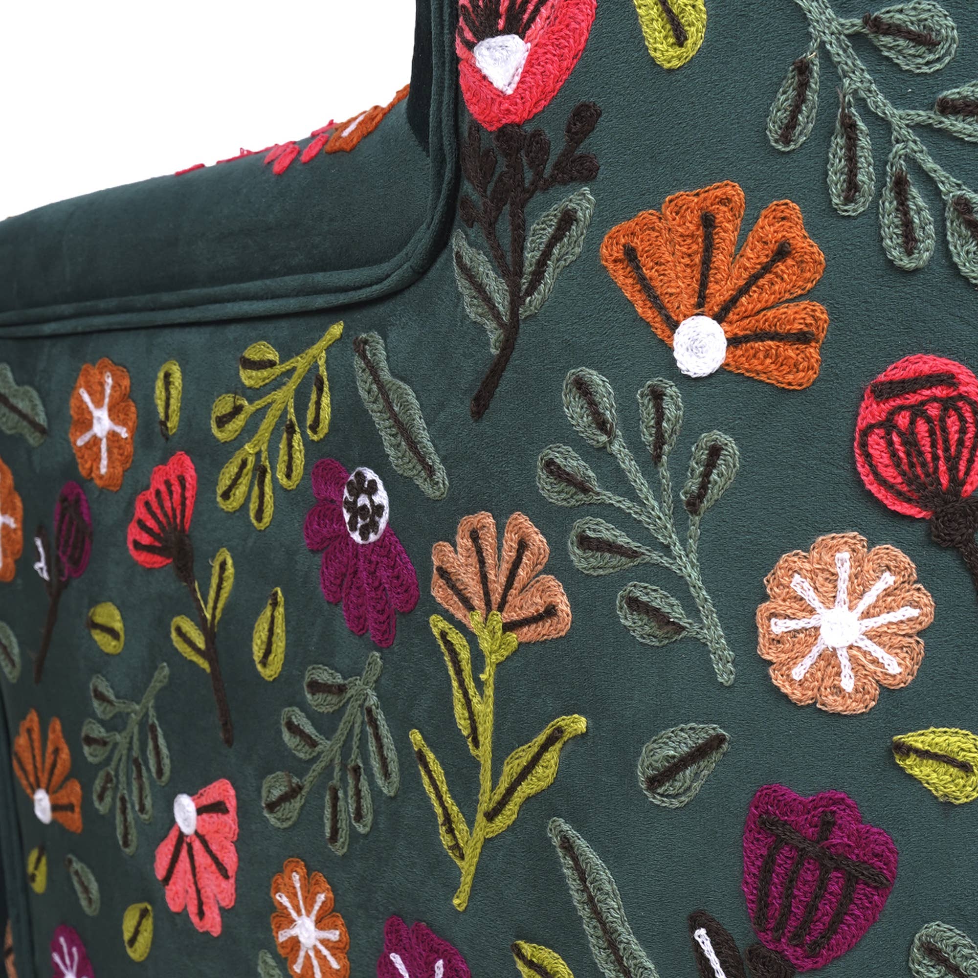 LR Home - Vente Chaises - Chaise Brodée Artisanale Bohème Florale3