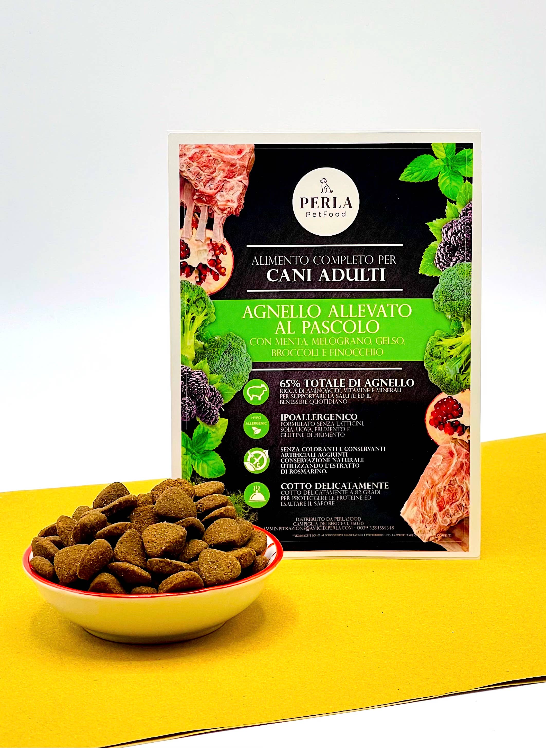 Perla PetFood - Wholesale Pet Treats - Dog - Adult sensitive dog kibble - Grass-fed lamb