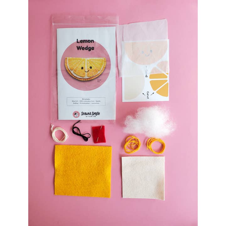 Shawna Smyth Studio - Wholesale DIY craft kit - Lemon Wedge DIY Felt Kit2