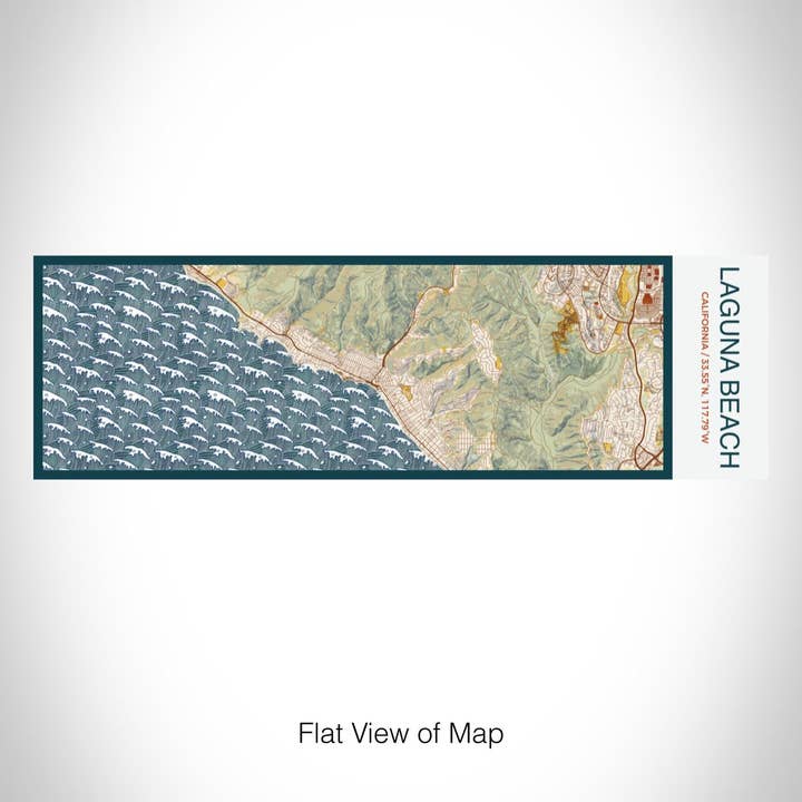 JACE.design - Wholesale Insulated Mug/Tumbler - Laguna Beach CA Map Insulated Cup in Woodblock1
