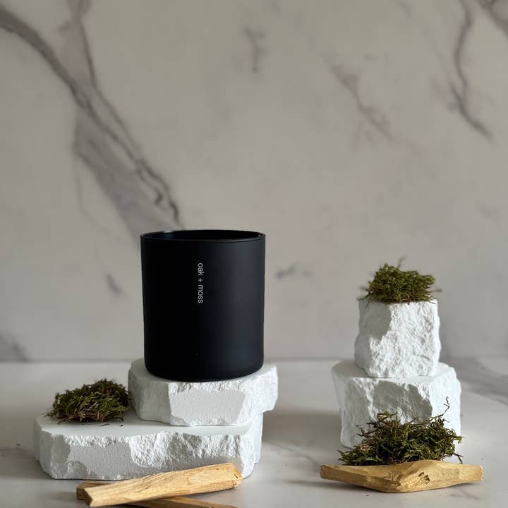 sable candle co. - Vendita all'ingrosso Candela in vasetto - Candela in cera di soia Oak + Moss da 8 once1