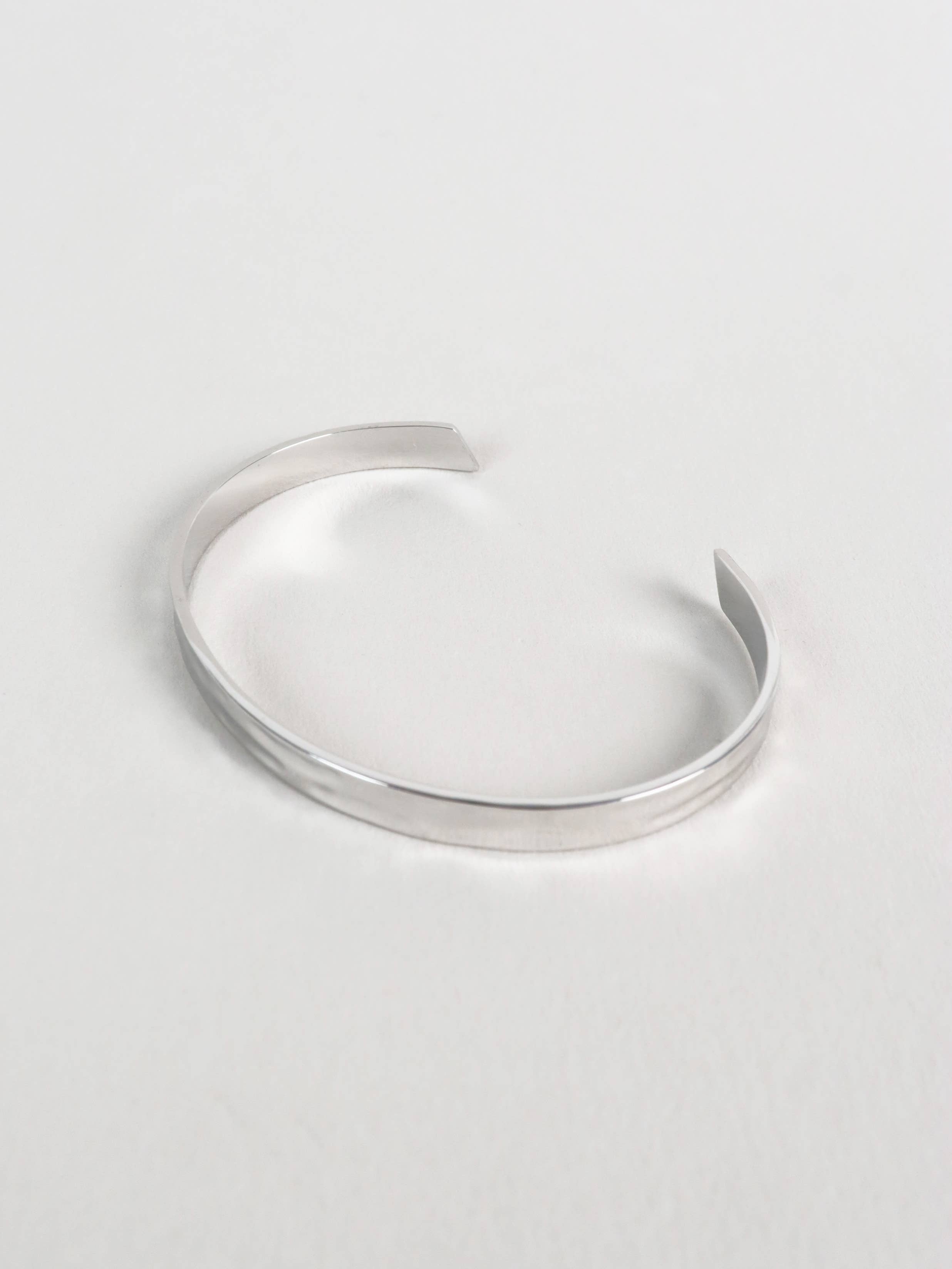 Angels Whisper Accessories - Wholesale Cuff Bracelet - Toro Skinny Open Cuff Sterling Silver Plated Bangle