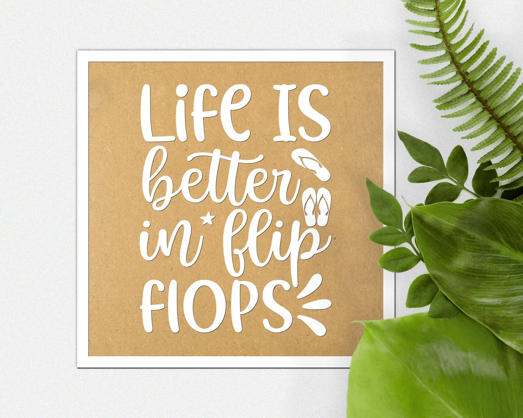 Mekanu - Wholesale Sign - Life is Better in Flip Flops MDF Wooden Wall Art1