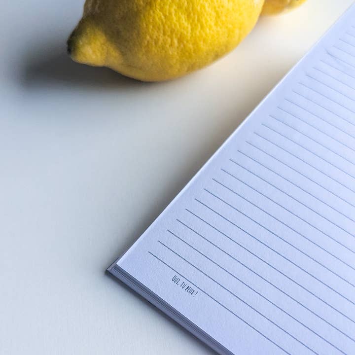 Avril & Novembre - Venta al por mayor Cuadernos - Libreta rayada con grapas - Limones - A5 o A6
