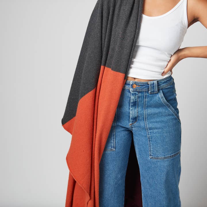 Margolis Pineo Italia - Wholesale Throw Blanket - COZY CASHMERE BLEND THROW, 'TRICOLORE' - HOLIDAY FAVE!16