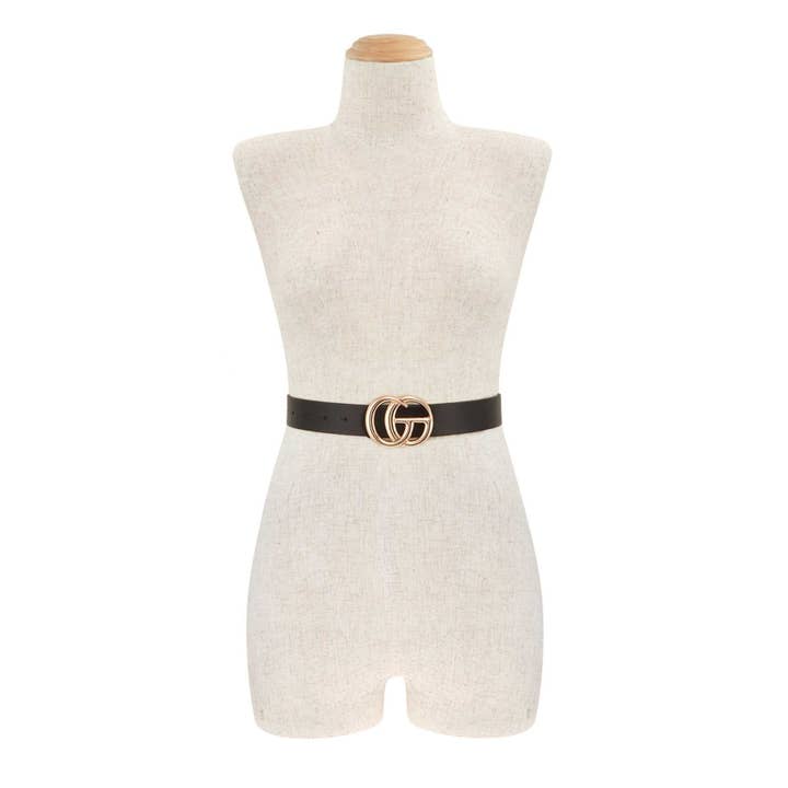 Pink Irene Wholesale - Wholesale Belt - Women's - Classic Faux Leather Belt with GO Buckle