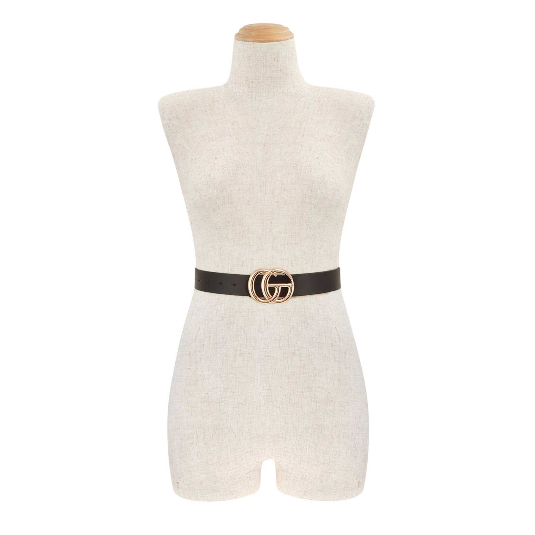 Pink Irene Wholesale - Vente Ceinture – femme - Ceinture classique en cuir synthétique avec boucle GO