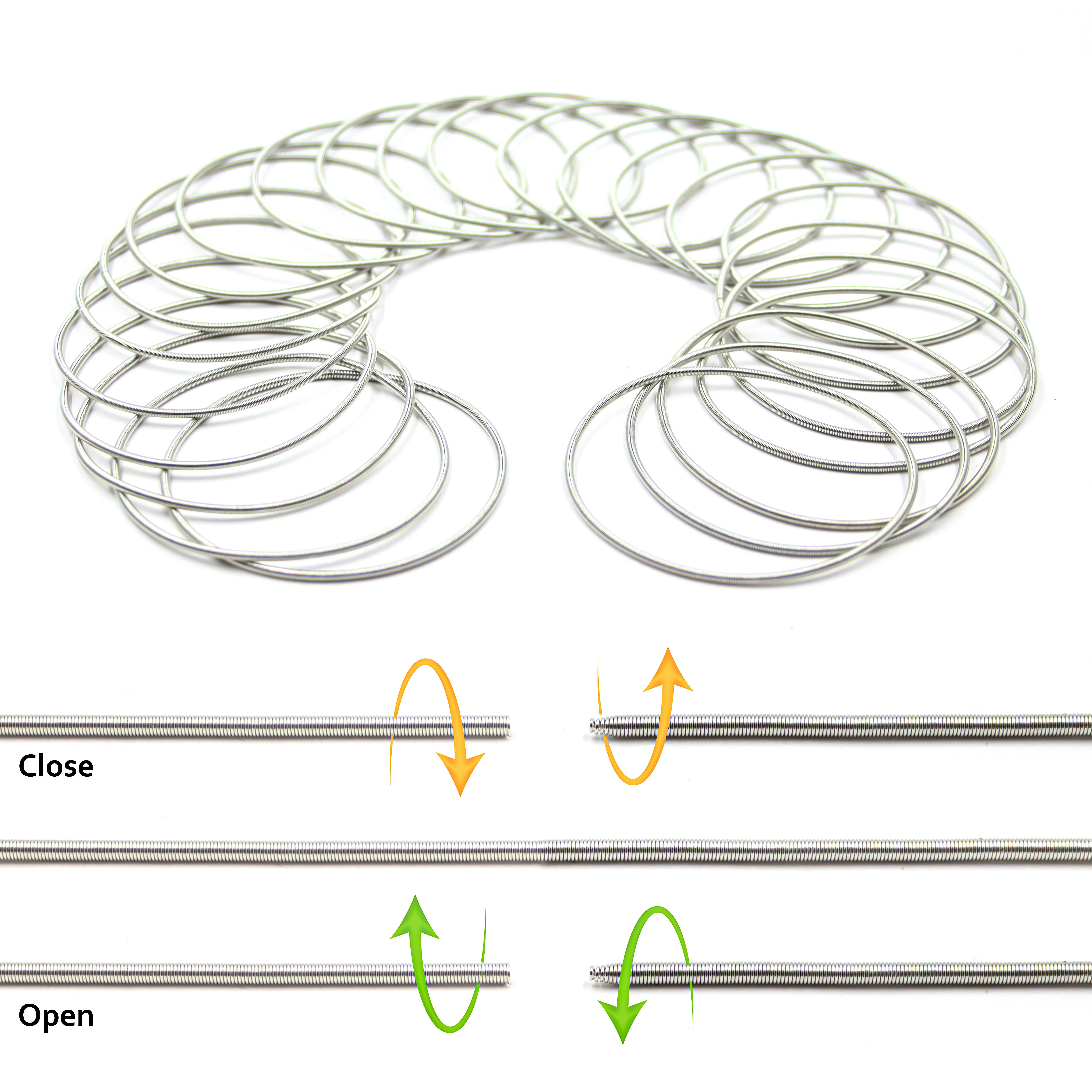 Natalia - Wholesale Jewelry Set - Stretch Metal Coil Guitar String Bracelets- SET 3611