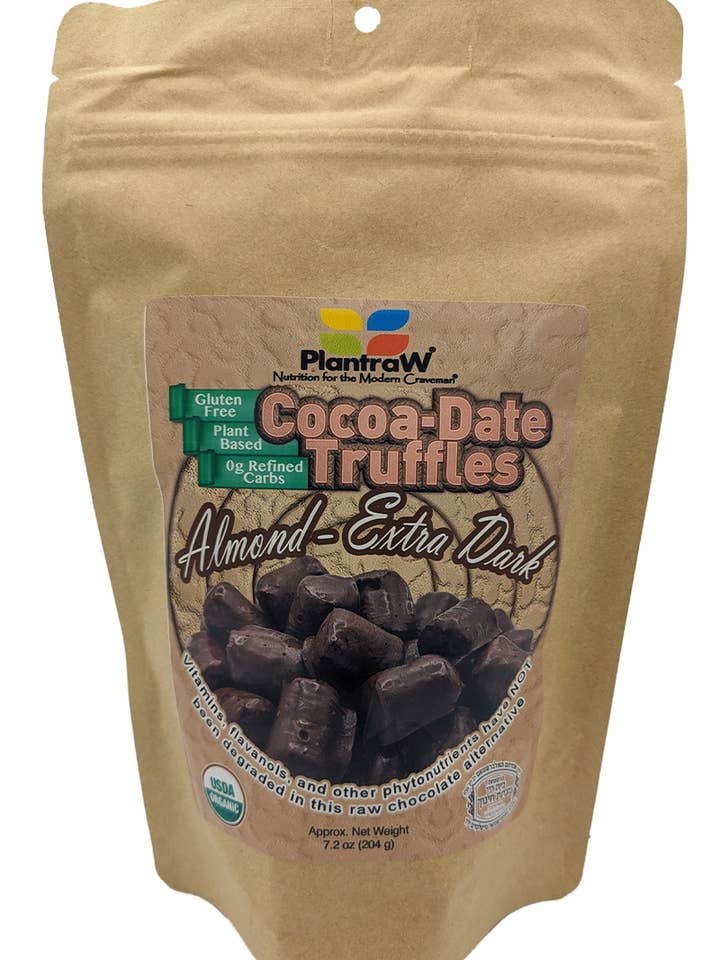 Chocolith® - Extra-Dark Almonds (7.2 oz) - Vegan, Gluten-Free, Paleo, 0g refined carbs. for wholesale by Plantraw