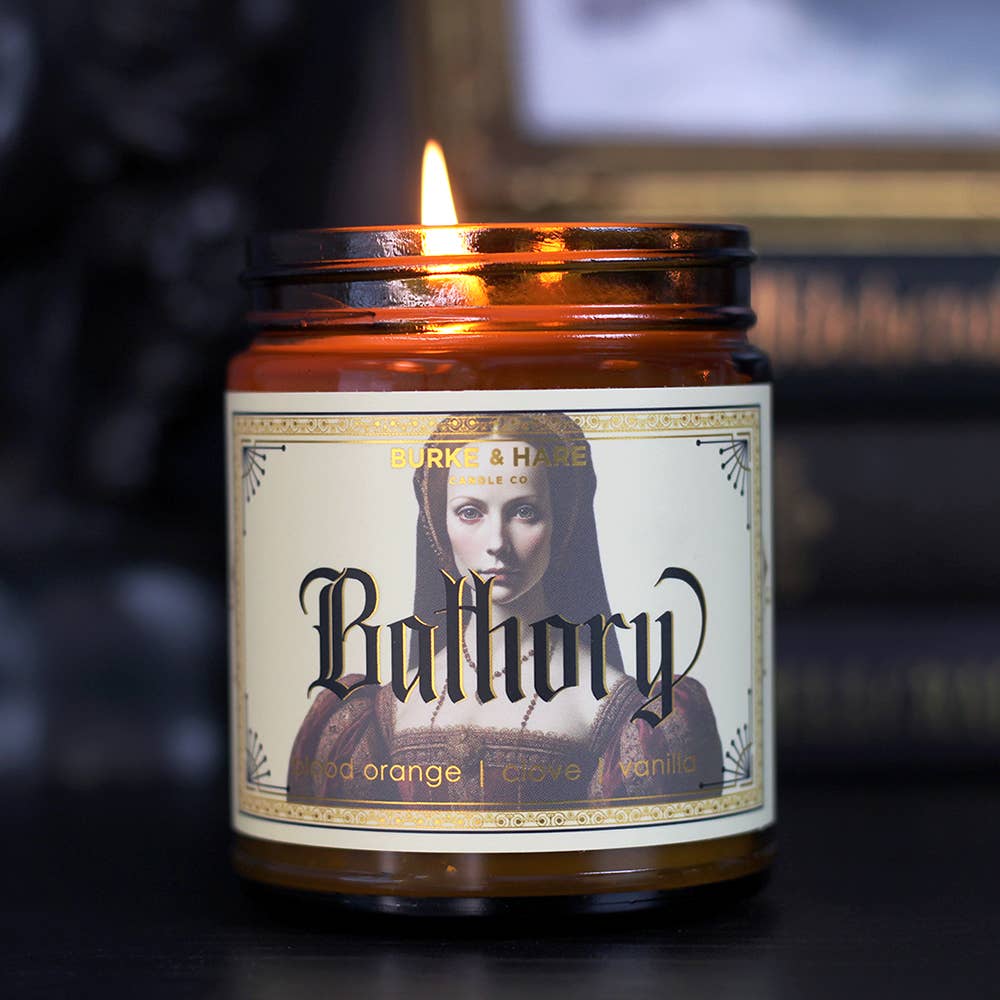 Burke & Hare Co - Wholesale Jar/Filled Candle - Gothic Candle - Bathory Vampire - Blood Orange - Spice0