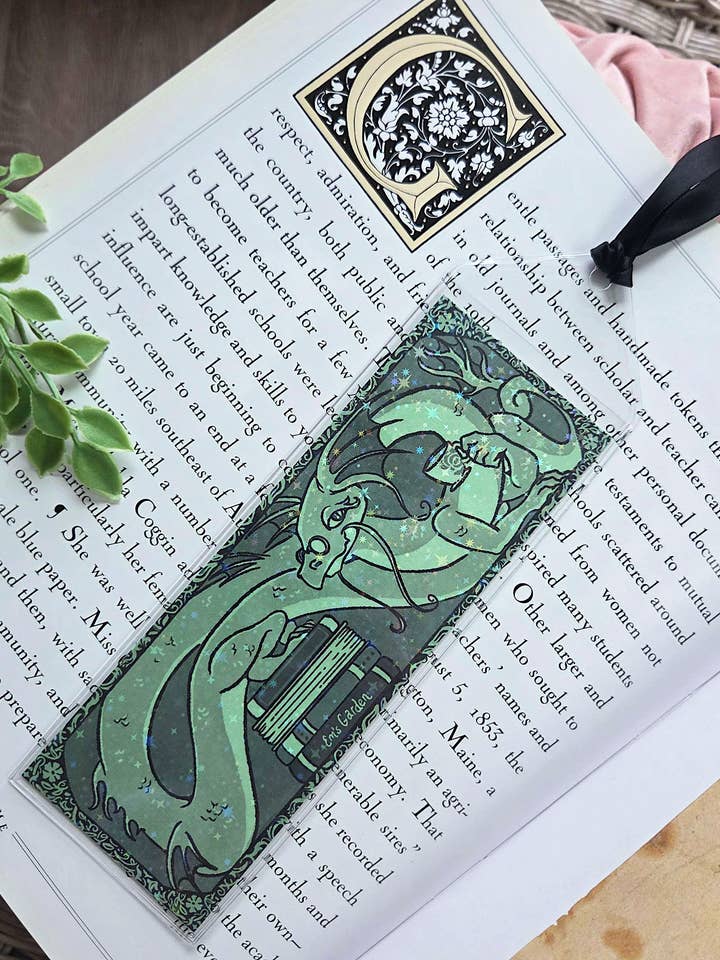 The Bookwyrm | Fantasy Medeival Dragon Bookmark for wholesale by Em's Garden