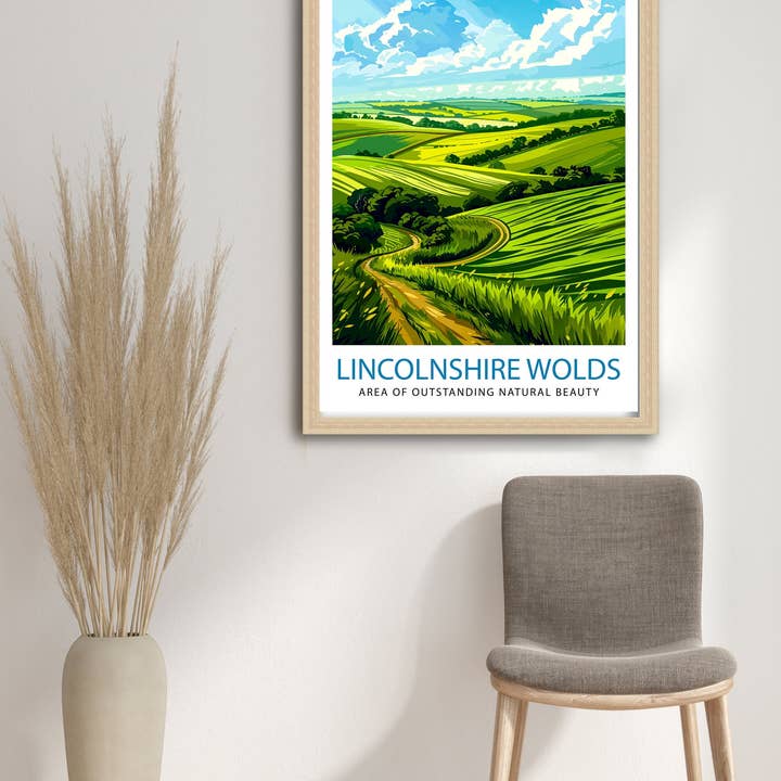 InkNPrintz – wholesale Art print – Lincolnshire Wolds Travel Poster3