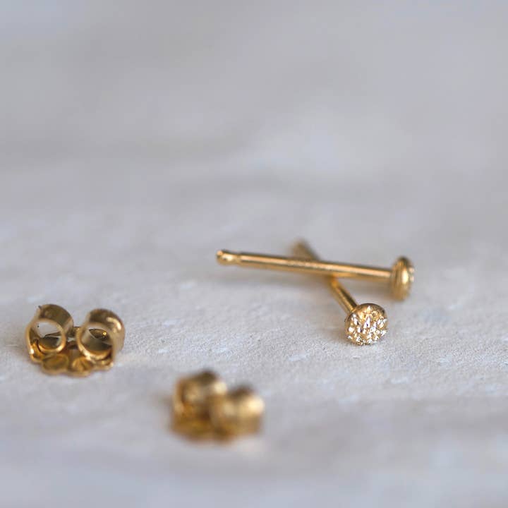 Christina Kober Designs - Wholesale Stud/Post Earrings - FLECK STUDS | diamond dusted1