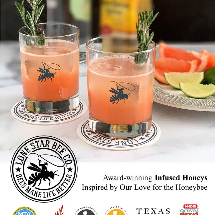 Lone Star Bee Company - Wholesale Retailer Display - Food & Drink - Countertop Acrylic Sign Display SMALL (5" x 7")4