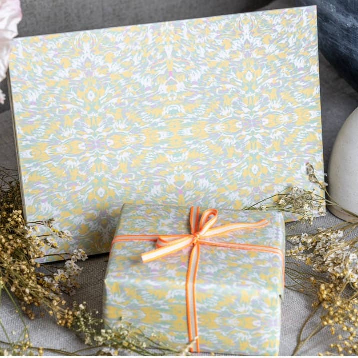 NK Luxury Cards & Paper – Engroshandel Gavepapir – Blomster Abstrakt Indpakningspapir - Gavepapir1