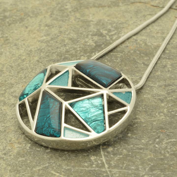 Miss Milly Limited – wholesale Pendant/charm necklace – Green Geo Necklace1