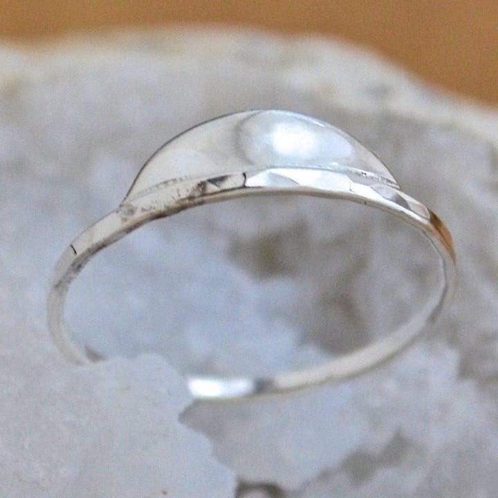 Foamy Wader - Wholesale Band/Stacked Ring - Sunrise Ring - semi circle shimmering stacker ring12