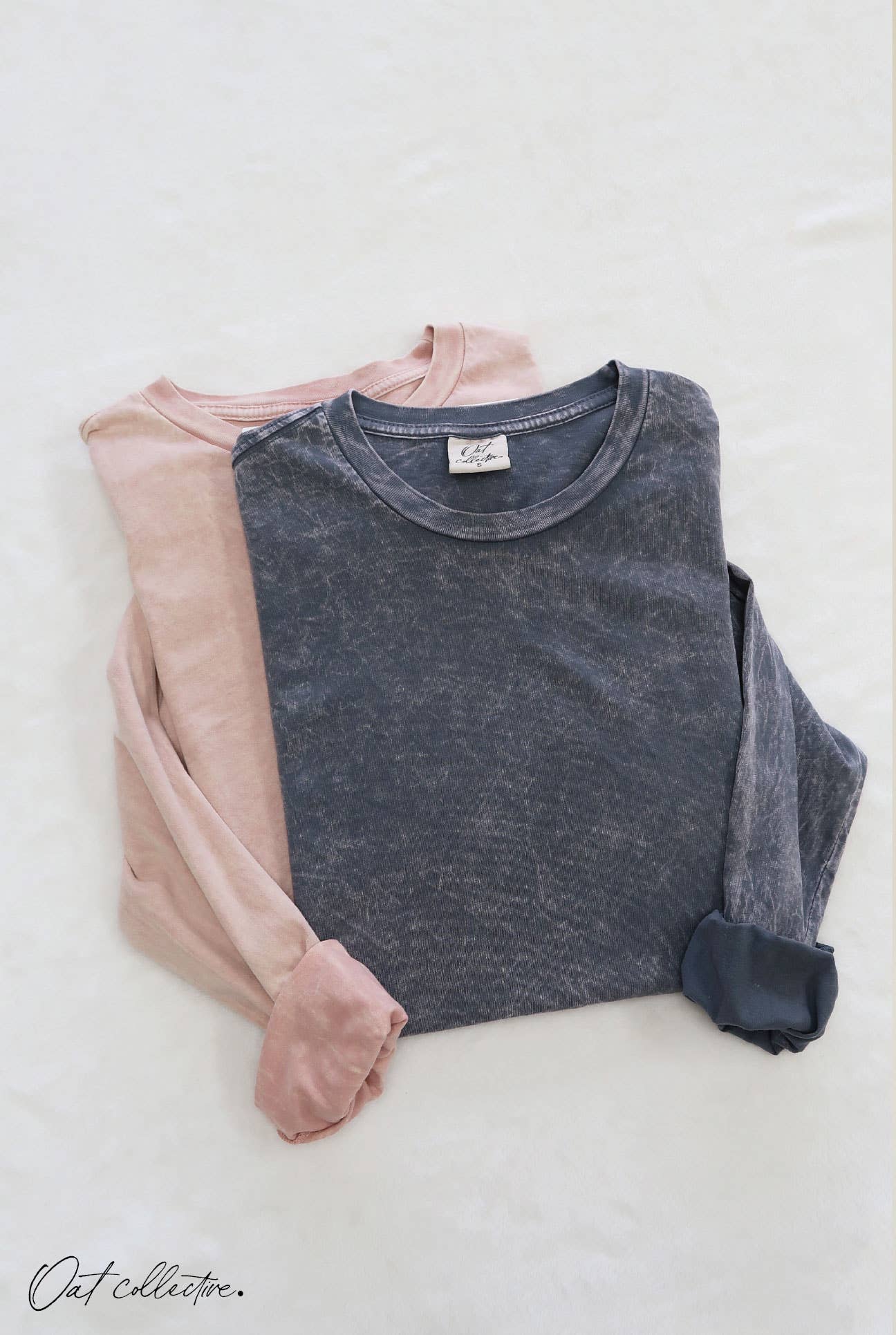 OAT COLLECTIVE – Engroshandel T-shirt – til kvinder – PREMIUM BASIC Mineralvasket langærmet13