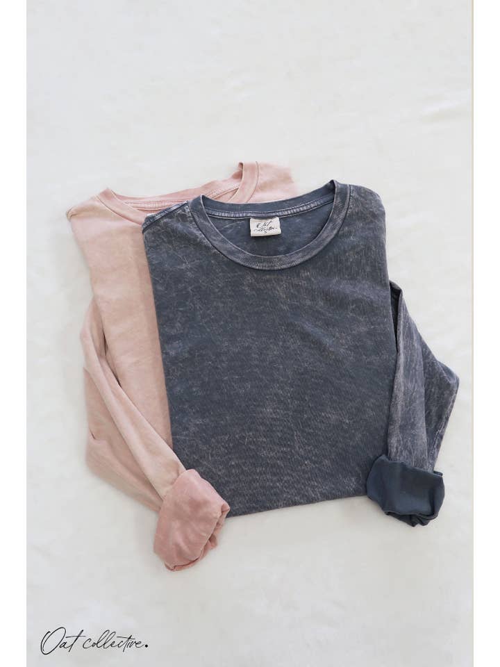 OAT COLLECTIVE - Wholesale T-Shirt - Women's - PREMIUM BASIC Mineral Washed Long Sleeve13