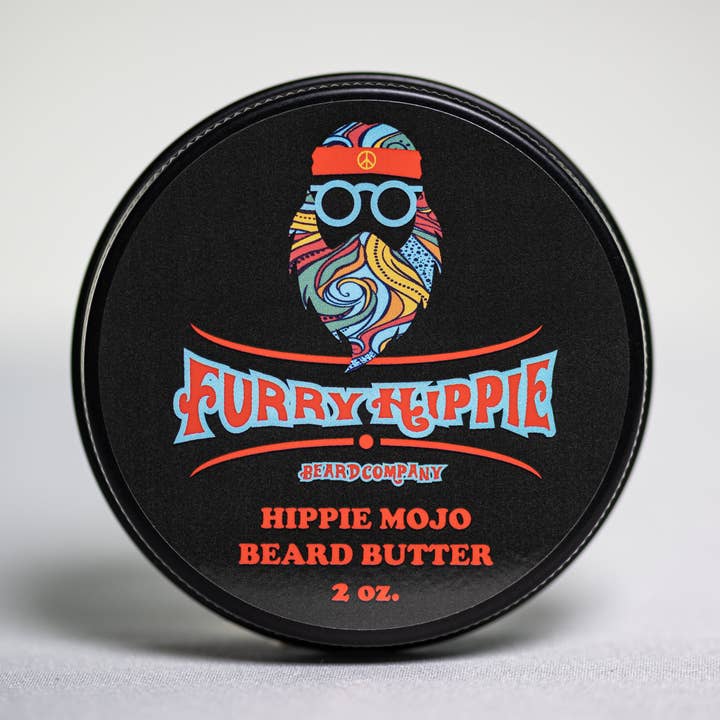 Manteiga de barba Hippie Mojo 2oz. por atacado de Furry Hippie Beard Company