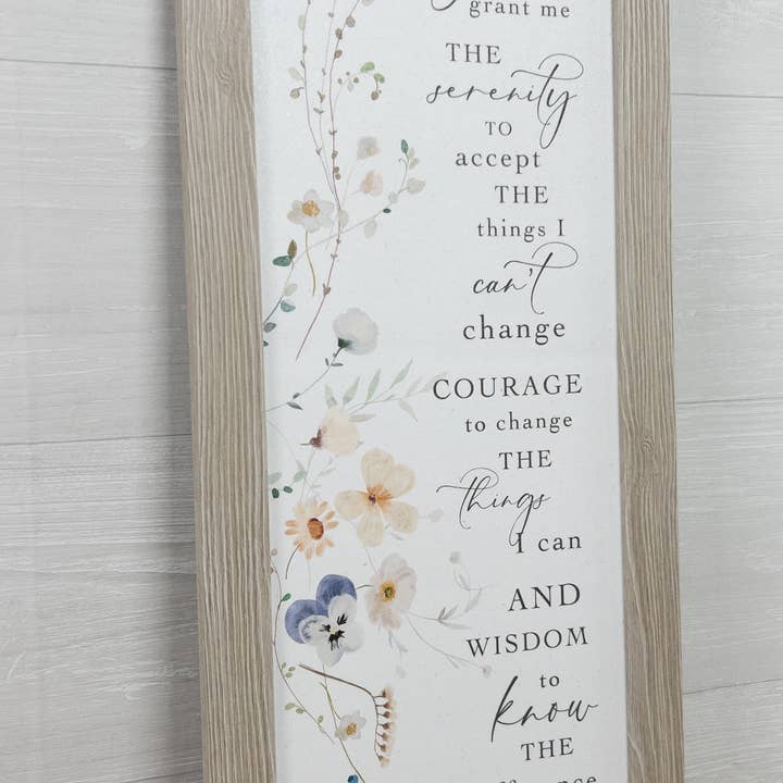 Summer Snow Art - Wholesale Sign - God Grant Me The Serenity Prayer Religious Art Sign Vertical4