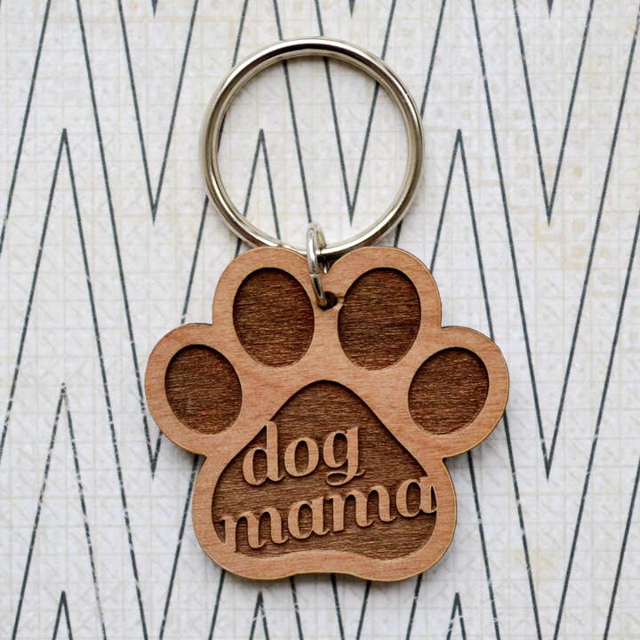Dog Mama Keychain - Great Gift Idea with Bulk Options for wholesale by The Brassy Explorer