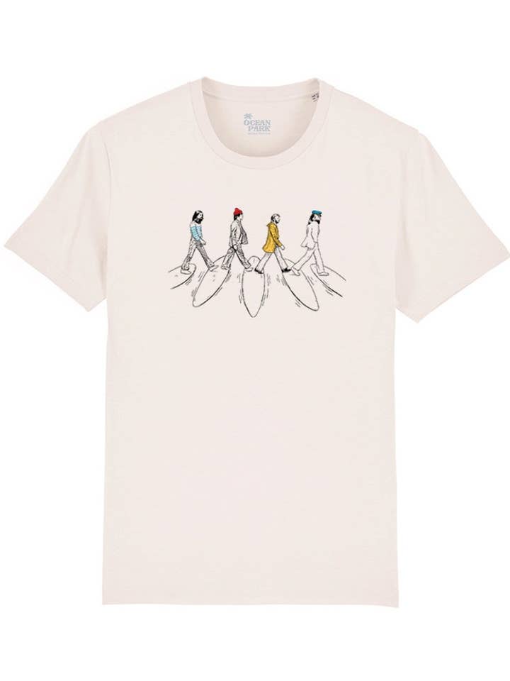 T-shirt SURF ROAD beige voor wholesale door Ocean Park