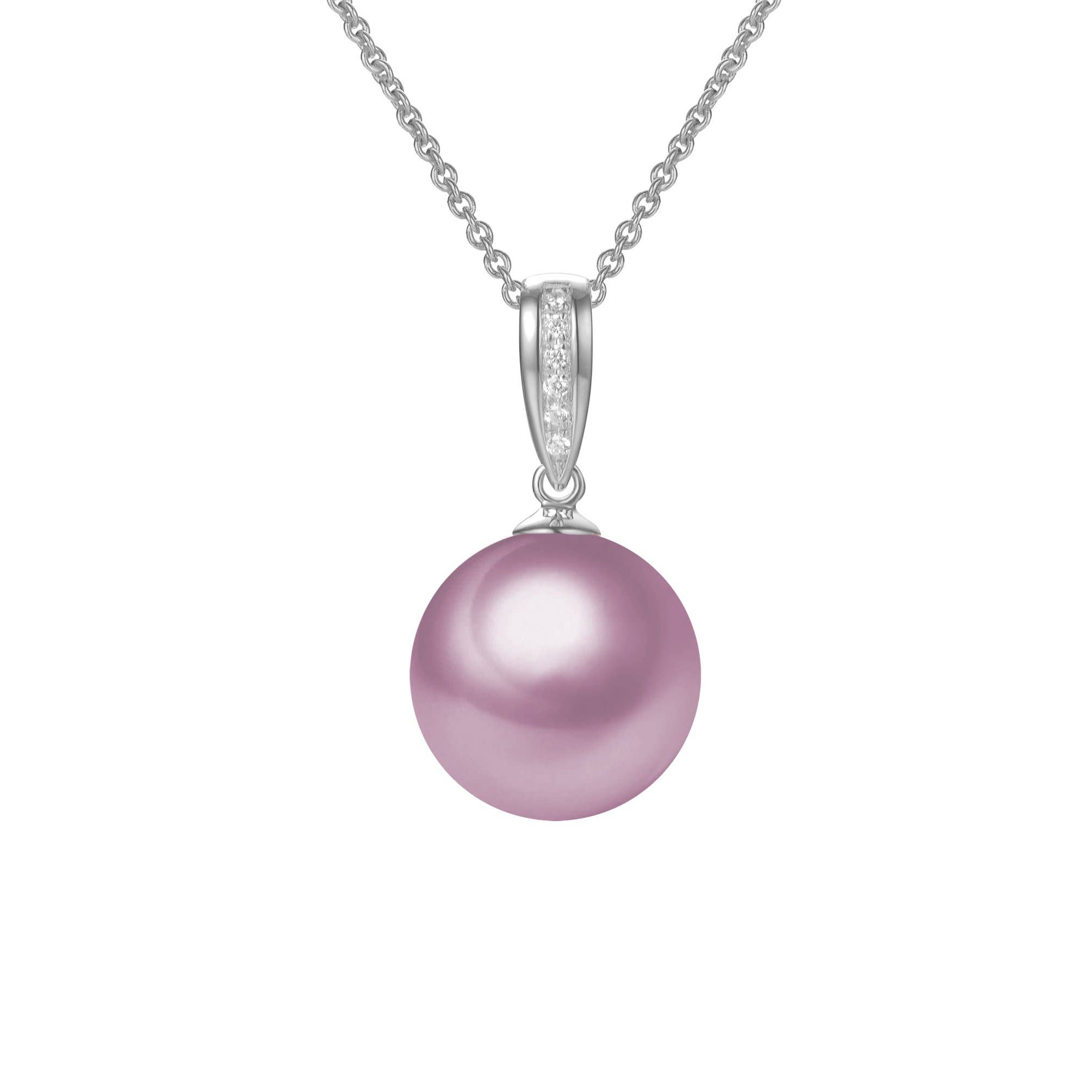Timeless Pearl - Wholesale Pendant/Charm Necklace - G18k Classic Diamonds Pearl Pendant3