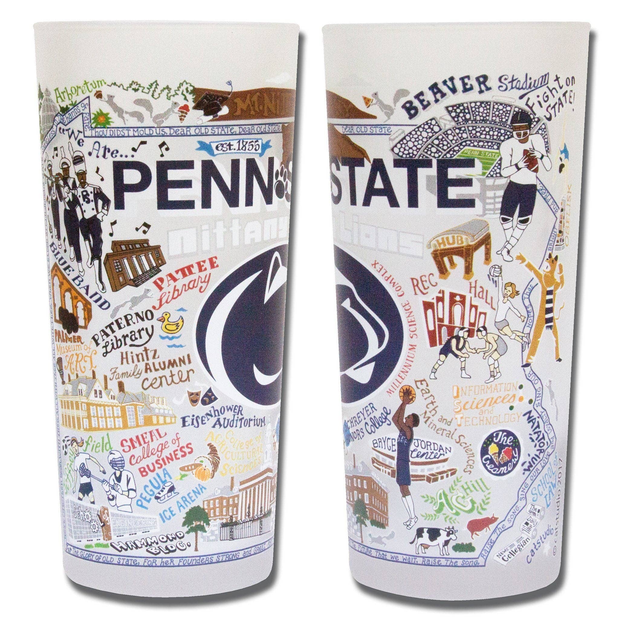 catstudio - Wholesale Drinking Glass/Cup - Penn State University Collegiate Drinking Glass1