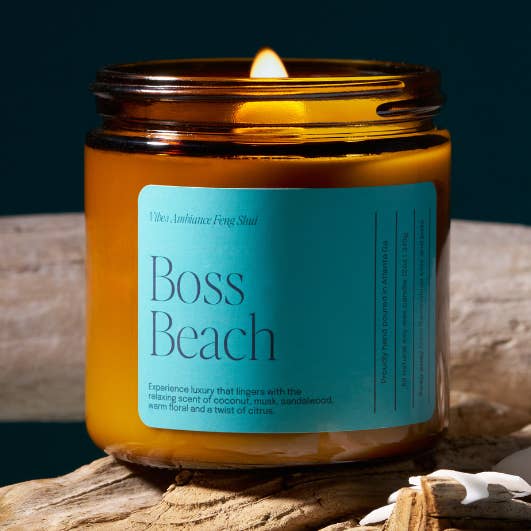 Boss Beach: Creamy Coconut | Serene Florals | Musk for wholesale by Vibes Af Candles
