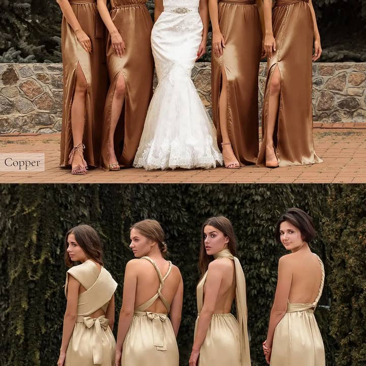 IDENTITY LINGERIE – wholesale Klänning - Dam – Silke brudtärna klänning Infinity Guest Satinklänningar Multiway16