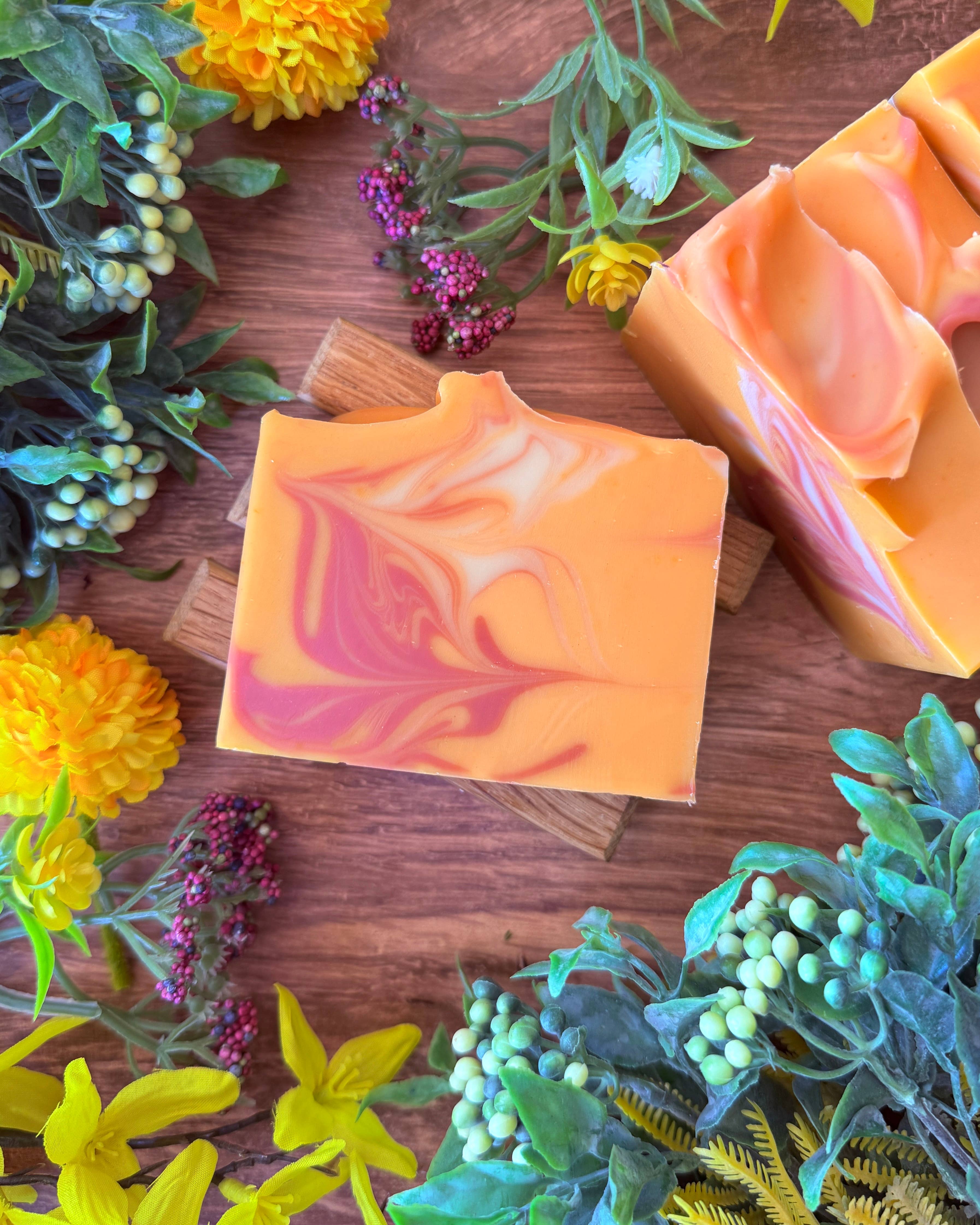 Ashley Marie Soap - Wholesale Bar Soap - Sweet Orange Hibiscus Bar Soap | Uplifting Handmade Artisan1