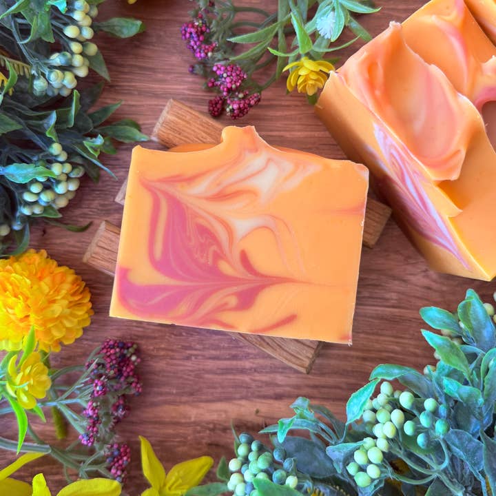 Ashley Marie Soap - Wholesale Bar Soap - Sweet Orange Hibiscus Bar Soap | Uplifting Handmade Artisan1