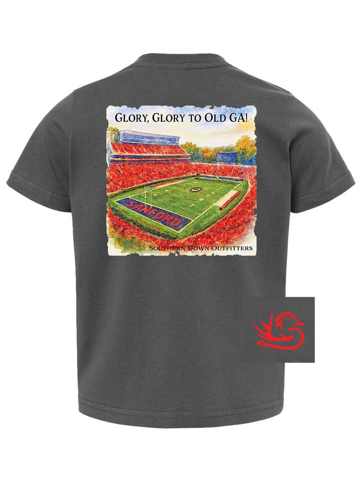 Southern Down Outfitters - Wholesale Screen-printed t-shirt – Kids - Glory Glory to Old GA! Toddler Tee7
