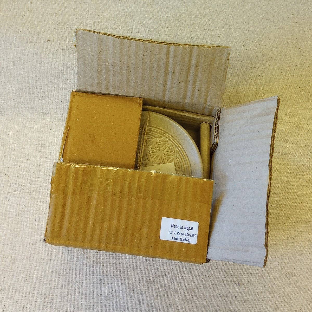 Ten Thousand Villages - Wholesale Appetizer Serveware - Sacred Geometry Appetizer Plates - Set of 49