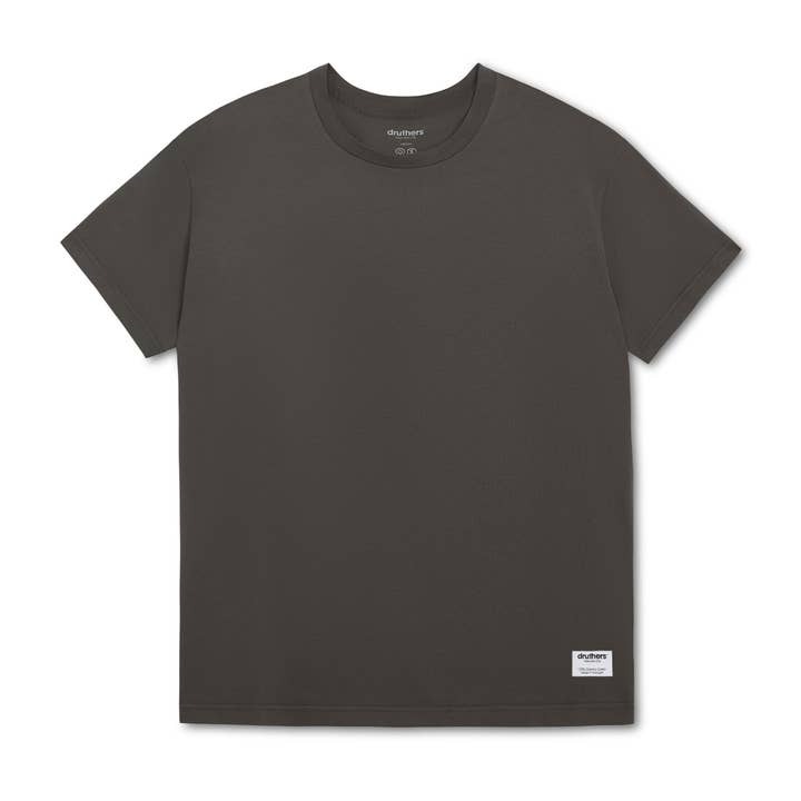 Heavyweight Økologisk Bomulds T-shirt - Stormgrå for engroshandel hos Druthers NYC