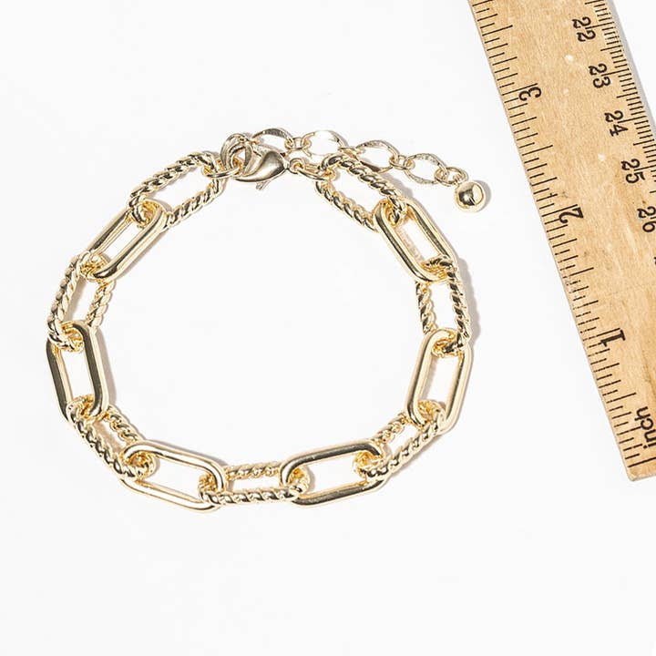 Sensibling Corp. - Wholesale Anklet - Gold Dipped Chunky Twisted Paperclip Link Chain Anklet3