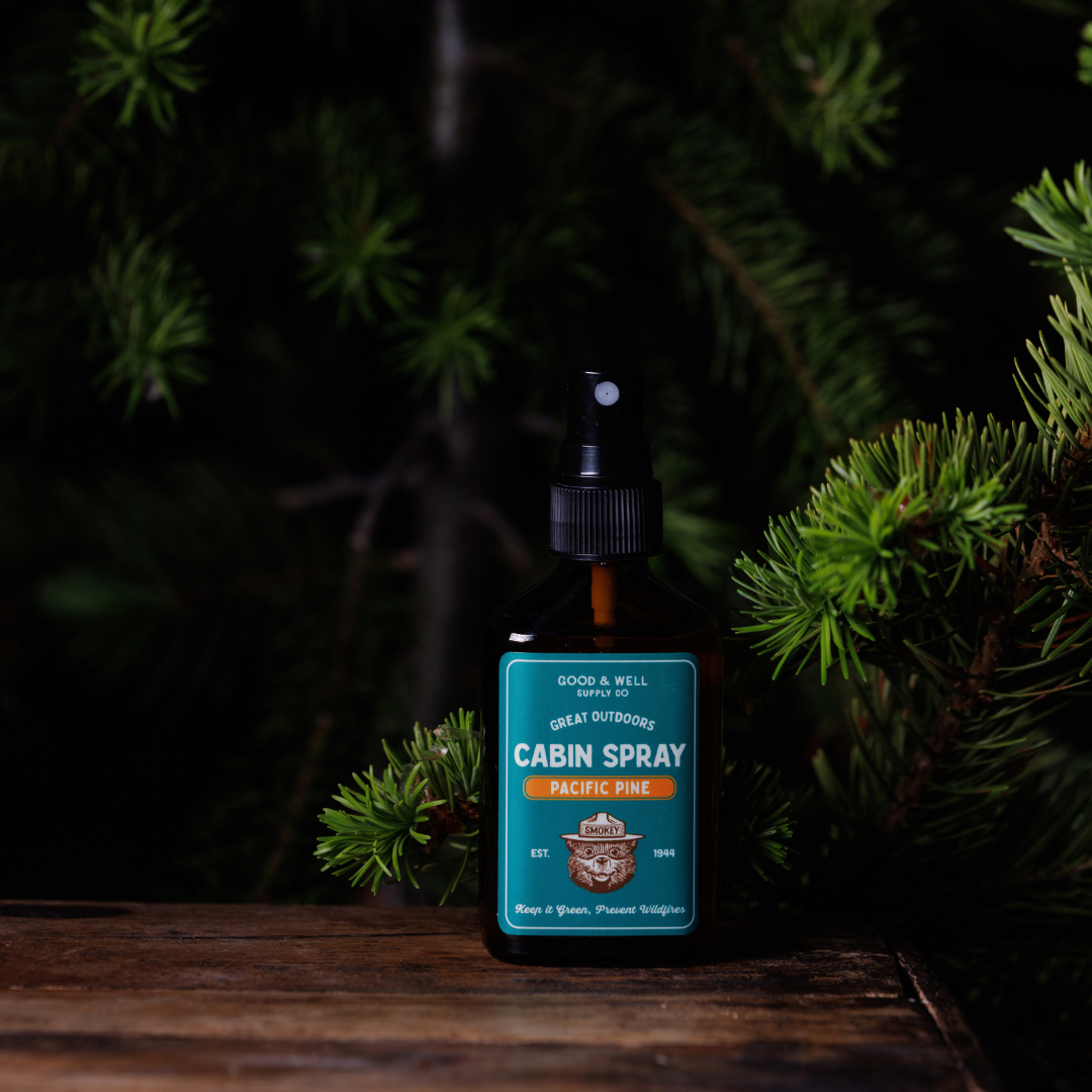 Good & Well Supply Co. – wholesale Room & linen spray – Pacific Pine Smokey Bear Cabin Spray1