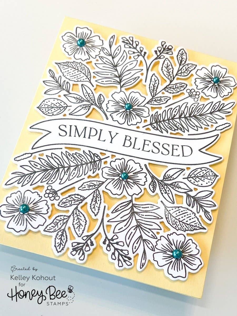 Honey Bee Stamps – material para artesanato por atacado – Bountiful Banner - Honey Cuts - Cortantes Coordenados2