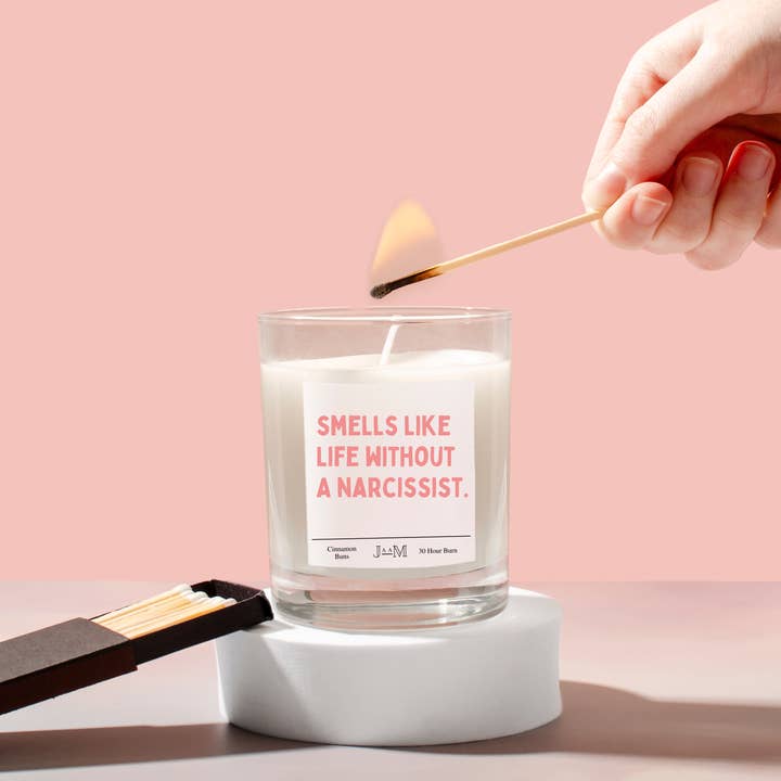 Break Up Gifts Candle Life Without A Narcissist for wholesale by JaaM