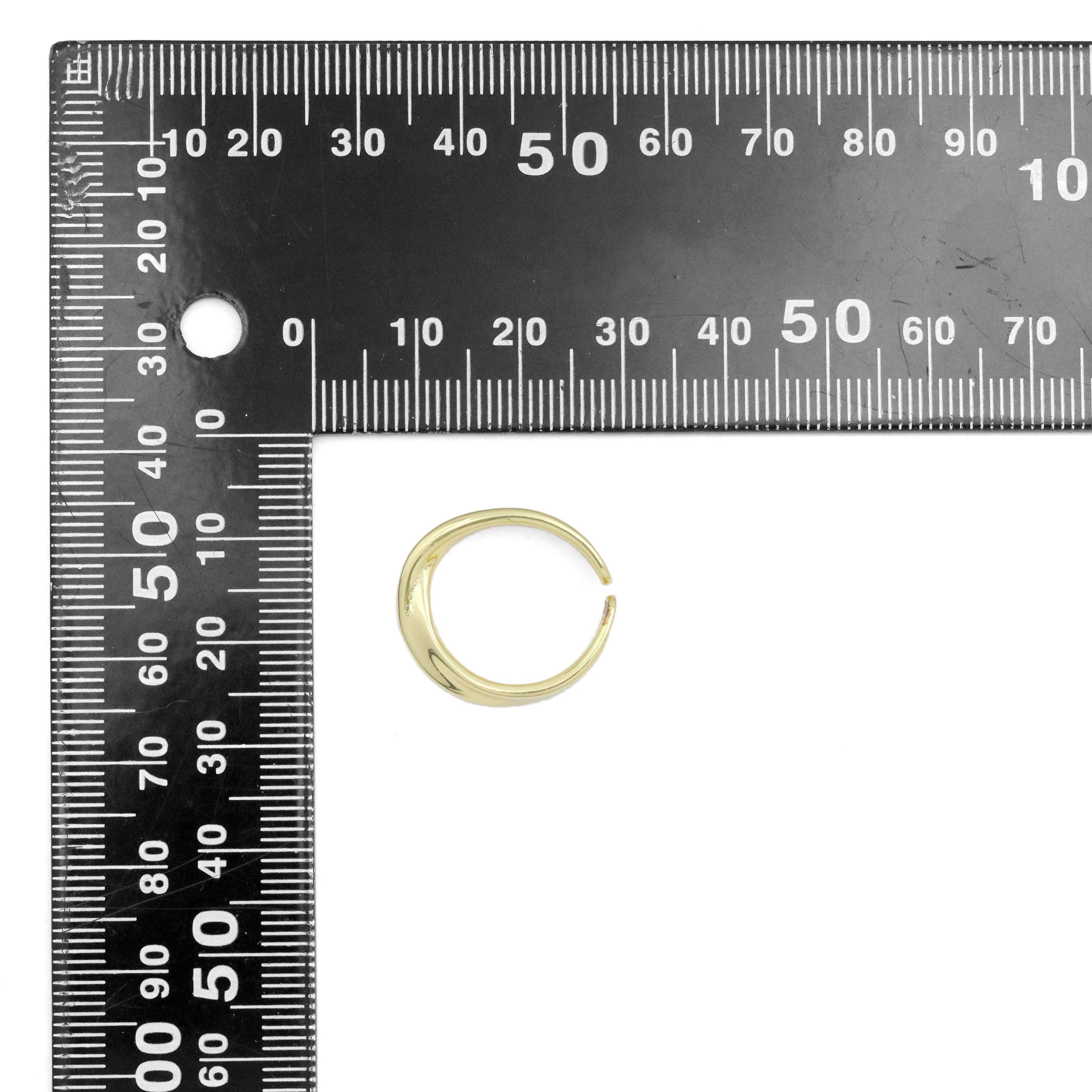 BestBeads&Beyond - Venta al por mayor Anillo de banda/apilable - Anillo ajustable con nudo torcido en oro y plata, SKU #A3152