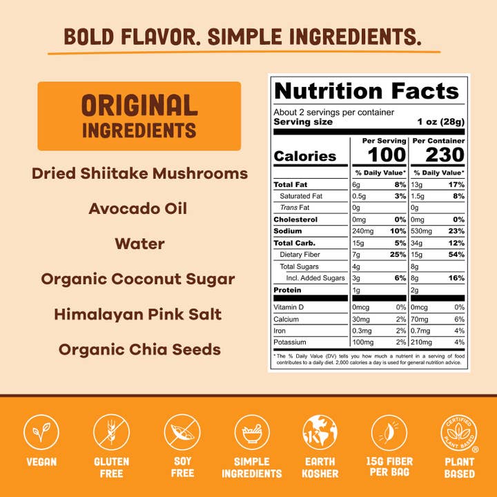 Pan's Mushroom Jerky - Wholesale Jerky - Pan's Mushroom Jerky - 2.2oz Original4