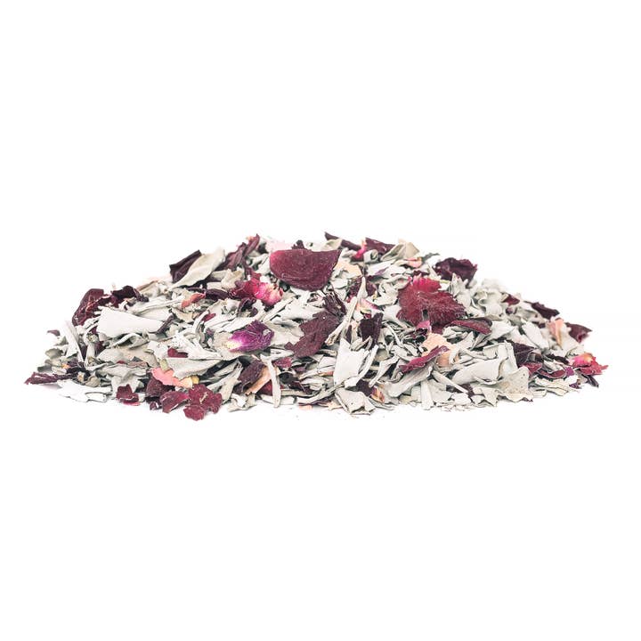 Sarimoire - Wholesale Meditation Supplies - Love + Light Floral and Sage 2oz. Mix Blend in Kraft Bag