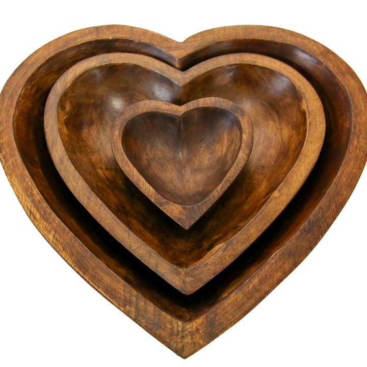 Forever Green Art - Wholesale Decorative Plate/Dish/Bowl - Sweetheart Bowl - Mango Wood