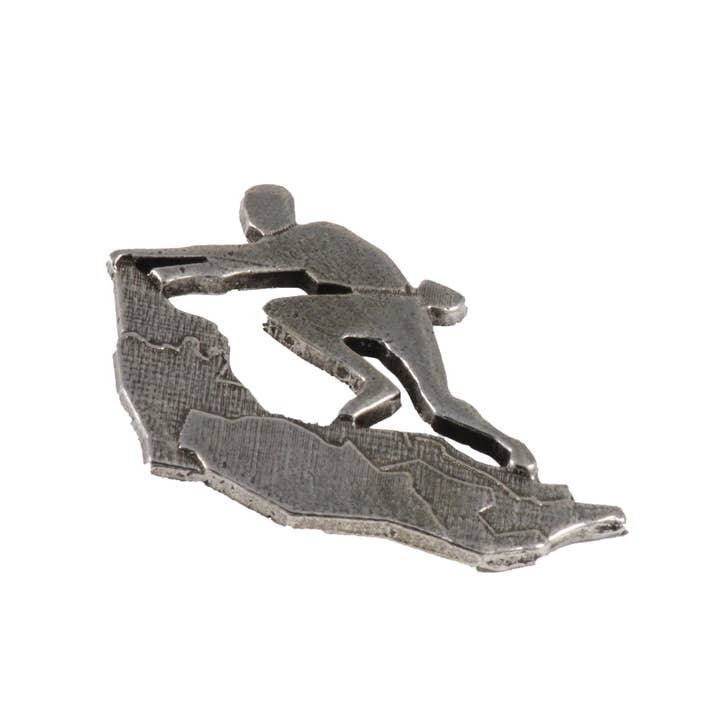 Rock Climber Anstecknadel aus Zinn, A241 für den Großhandel von Creative Pewter Designs