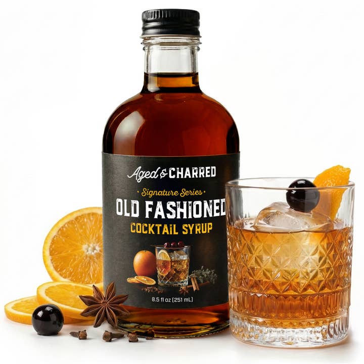 Signature Old Fashioned Cocktail Syrup for wholesale by Aged & Charred
