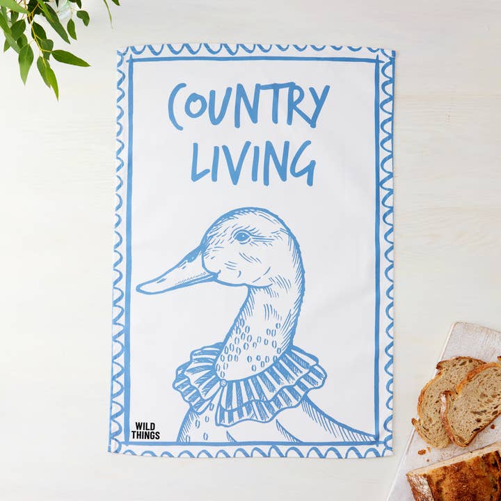 Nancy Duck Tea Towel for wholesale by Wild Things