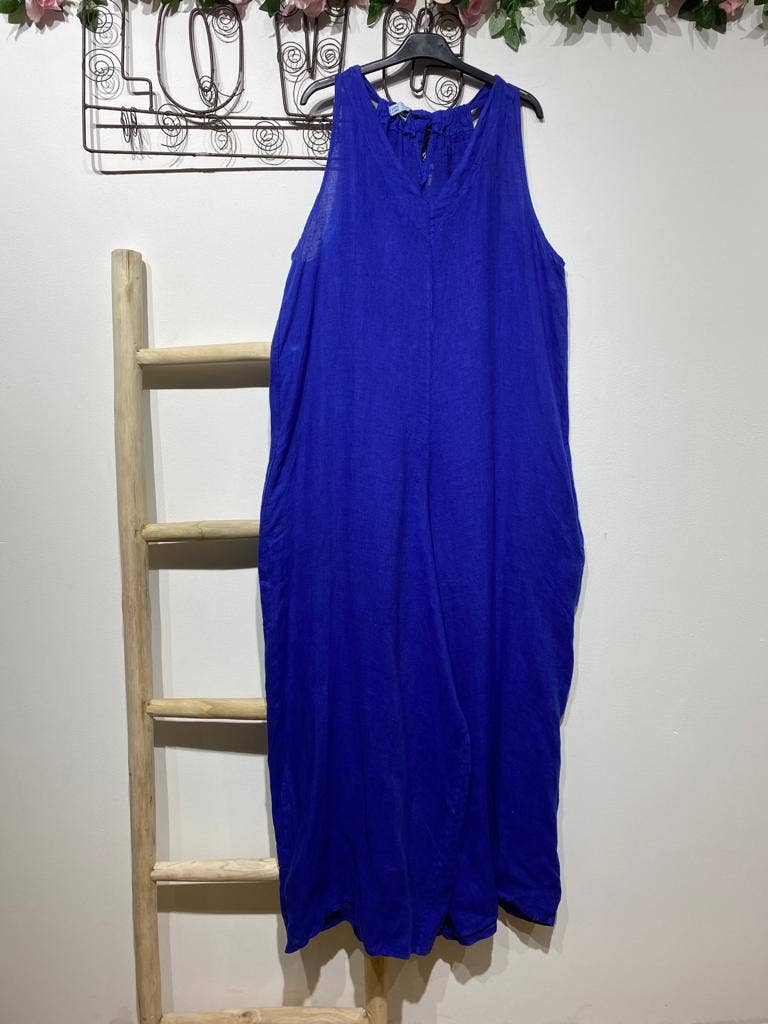 la maison des fibres naturelles – wholesale Jumpsuit – Women's – Sleeveless jumpsuit in 100% linen 620143