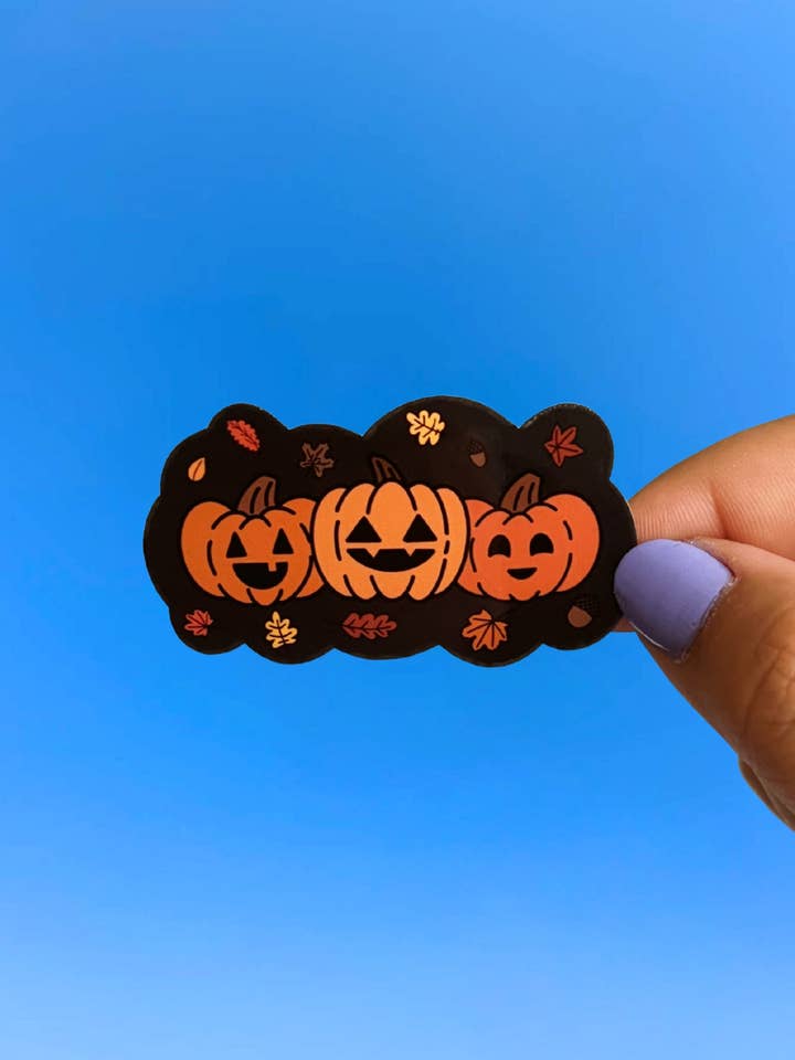 Fall Pumpkins Sticker for wholesale by Cosmic Paper Studio